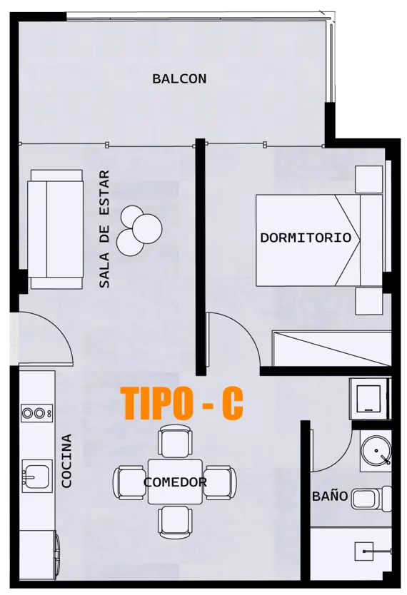 Plano de Torre Río Vida - 2C