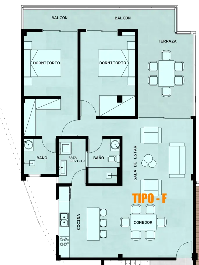 Plano de Torre Río Vida - 5F